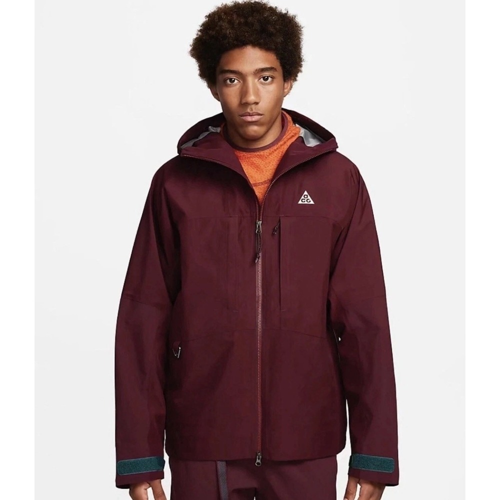 NIKE ACG Misery Ridge Storm-FIT ADV‎ GORE-TEX Rain Jacket Mens LARGE Maroon Red
